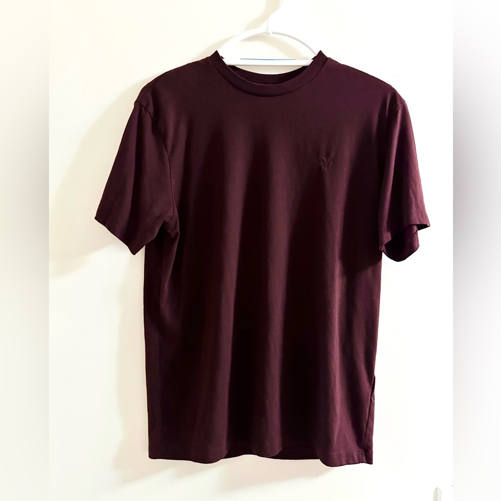 American Eagle Super Soft Icon T-Shirt men’s size small in deep burgundy - Picture 8 of 9
